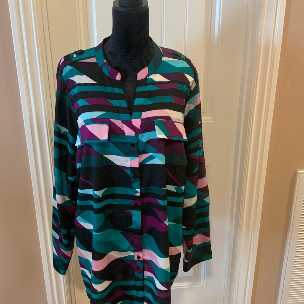Chaus Multicolor Striped Blouse